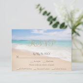 RSVP-Karte für Hochzeiten am Strand RSVP Karte (Stehend Vorderseite)
