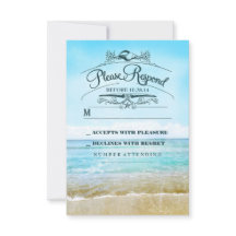 RSVP-Karte für Hochzeiten am Strand