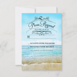 RSVP-Karte für Hochzeiten am Strand RSVP Karte