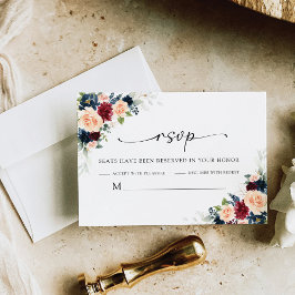 RSVP-Karte für Hochzeiten in Burgund und der Marin RSVP Karte