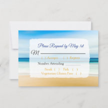 RSVP-Karte für Hochzeiten in Deep Blue Ocean