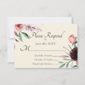 RSVP-Karte für Hochzeiten mit Creme und Creme RSVP Karte (Vorderseite)