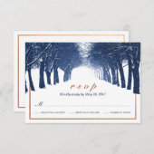 RSVP-Karte für Hochzeiten von Kupferwinterbäumen RSVP Karte (Vorne/Hinten)