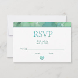 RSVP-Karte für Hochzeiten von Meerglas RSVP Karte