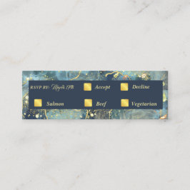 RSVP-Karte für Hochzeiten von Navy und Gold Telefonnummerkarte