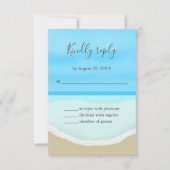 RSVP-Karte für Hochzeiten von Wasserfarben am Stra RSVP Karte (Vorderseite)