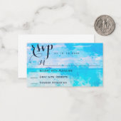 RSVP-Karte für Hochzeitsangriffe an Wasserfarben Mitteilungskarte (Vorderseite/Rückseite Beispiel)