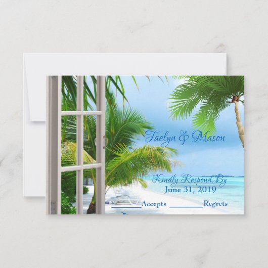 RSVP-Karte für Hochzeitsfeiern RSVP Karte (Vorderseite)