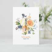 RSVP-Karte für Hochzeitskartentouren Einladung (Stehend Vorderseite)