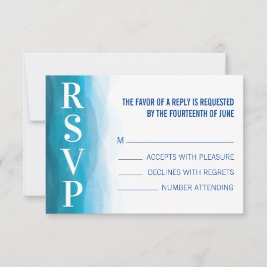 RSVP-Karte für Hochzeitsszenarien RSVP Karte (Vorderseite)