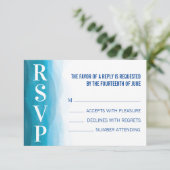 RSVP-Karte für Hochzeitsszenarien RSVP Karte (Stehend Vorderseite)