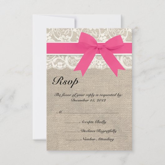RSVP-Karte für Hochzeitsszenarien und Hochzeiten i RSVP Karte (Vorderseite)