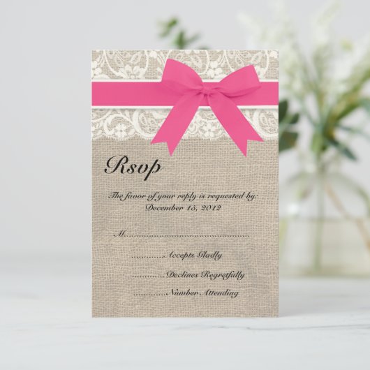 RSVP-Karte für Hochzeitsszenarien und Hochzeiten i RSVP Karte (Stehend Vorderseite)