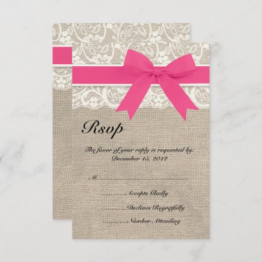 RSVP-Karte für Hochzeitsszenarien und Hochzeiten i RSVP Karte (Vorne/Hinten)