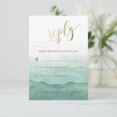 RSVP-Karte für Hochzeitstorys RSVP Karte (Stehend Vorderseite)