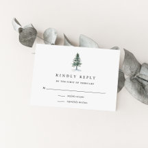 RSVP-Karte für Holzhütten