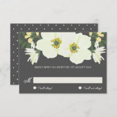 RSVP-Karte für Hübsche Gelbe Anemonen RSVP Karte (Vorne/Hinten)
