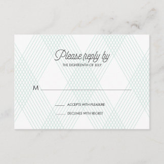RSVP-Karte für karierte Hochzeit RSVP Karte