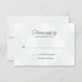 RSVP-Karte für karierte Hochzeit RSVP Karte