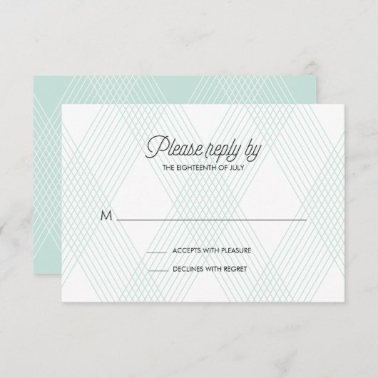 RSVP-Karte für karierte Hochzeit RSVP Karte (Vorne/Hinten)