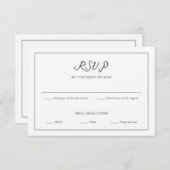 RSVP-Karte für klassisches Skript RSVP Karte (Vorne/Hinten)