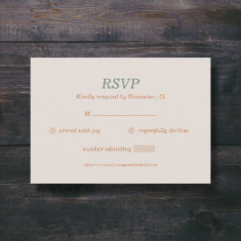 RSVP-Karte für Kranz und Hochzeit im Herbst RSVP Karte