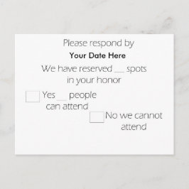 RSVP-Karte für lange Post Einladungspostkarte