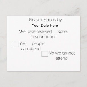 RSVP-Karte für lange Post Einladungspostkarte