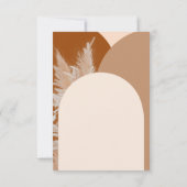 RSVP-Karte für leichte Pampasgras und Bögen RSVP Karte (Rückseite)