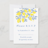 RSVP-Karte für Lemon-Reben, inspiriert im Mittelme RSVP Karte (Vorderseite)
