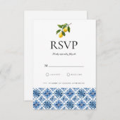 RSVP-Karte für Lemon-Tiles RSVP Karte (Vorne/Hinten)