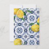 RSVP-Karte für Lemon-Tiles RSVP Karte (Rückseite)