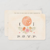 RSVP-Karte für Liebe und Basketball RSVP Karte (Vorne/Hinten)