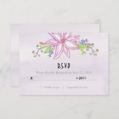 RSVP-Karte für lila Blumenzwiebeln RSVP Karte (Vorne/Hinten)
