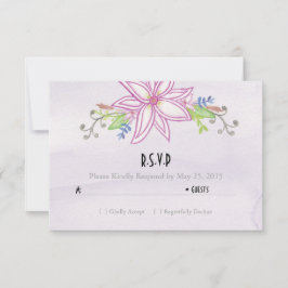 RSVP-Karte für lila Blumenzwiebeln RSVP Karte