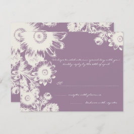 RSVP-Karte für Lila Blumenzwiebeltrauben Einladung
