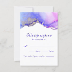 RSVP-Karte für lila Hochzeiten RSVP Karte