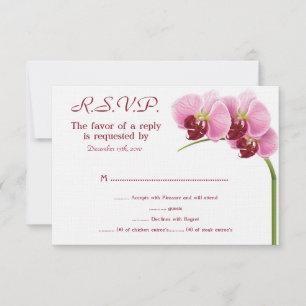 RSVP-Karte für lila Orchid-Hochzeit Einladung