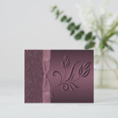 RSVP-Karte für lila Passion RSVP Karte (Stehend Vorderseite)