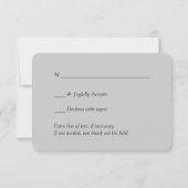 RSVP-Karte für lila Silberwirbelsäule RSVP Karte (Rückseite)