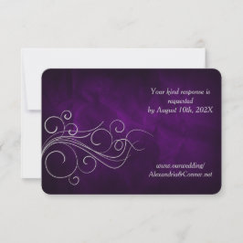 RSVP-Karte für lila Silberwirbelsäule RSVP Karte