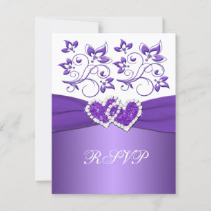 RSVP-Karte für lila und weiße bläserne Harzen RSVP Karte