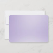 RSVP-Karte für lila weiße Blume RSVP Karte (Rückseite)