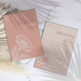 RSVP-Karte für Minimalistisch rosa Blumenzwiebeln Dankeskarte