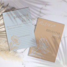RSVP-Karte für Minimalistische Blumenhochzeit