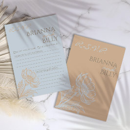 RSVP-Karte für Minimalistische Blumenhochzeit Dankeskarte