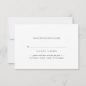 RSVP-Karte für Minimalistische Elfenbein RSVP Karte (Rückseite)