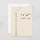 RSVP-Karte für Minimalistische Elfenbein RSVP Karte (Vorne/Hinten)
