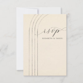 RSVP-Karte für Minimalistische Elfenbein RSVP Karte