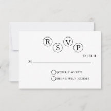 RSVP-Karte für Minimalistische Hochzeiten | Einfac